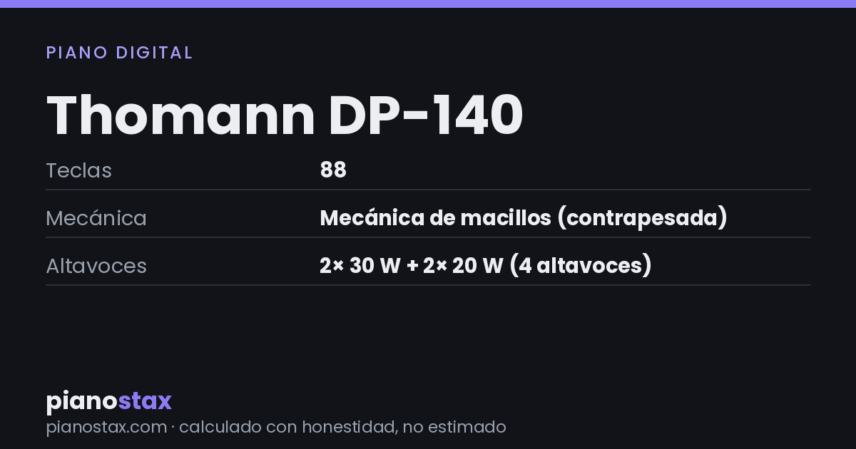 Thomann DP-140 – datos técnicos de un vistazo