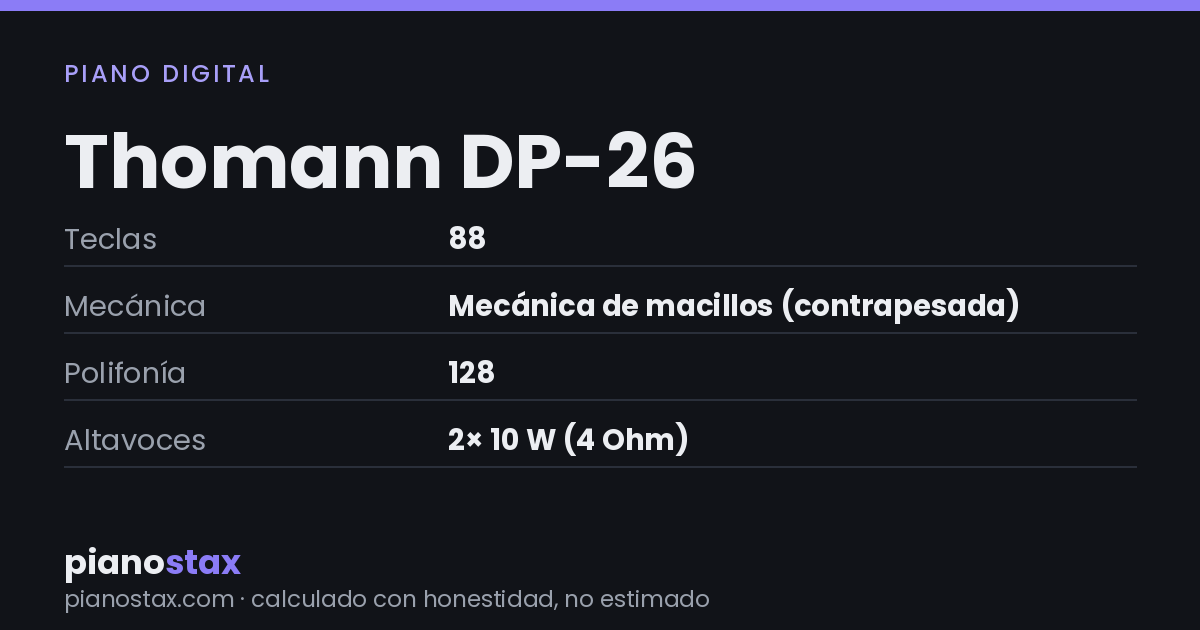 Thomann DP-26 – datos técnicos de un vistazo