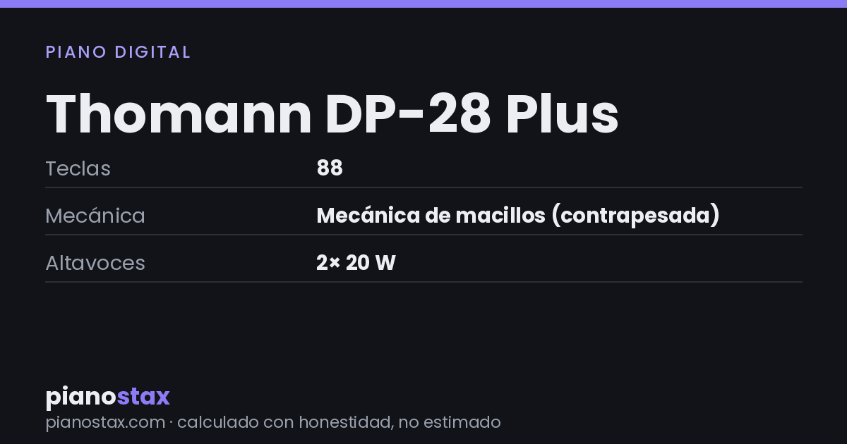 Thomann DP-28 Plus – datos técnicos de un vistazo