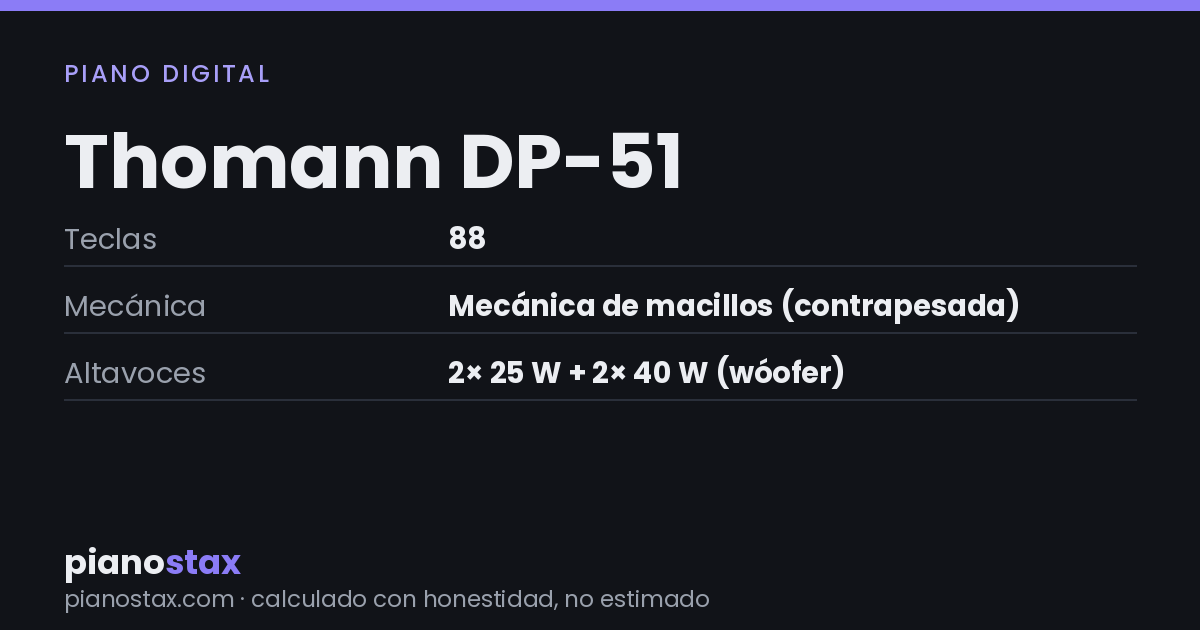 Thomann DP-51 – datos técnicos de un vistazo