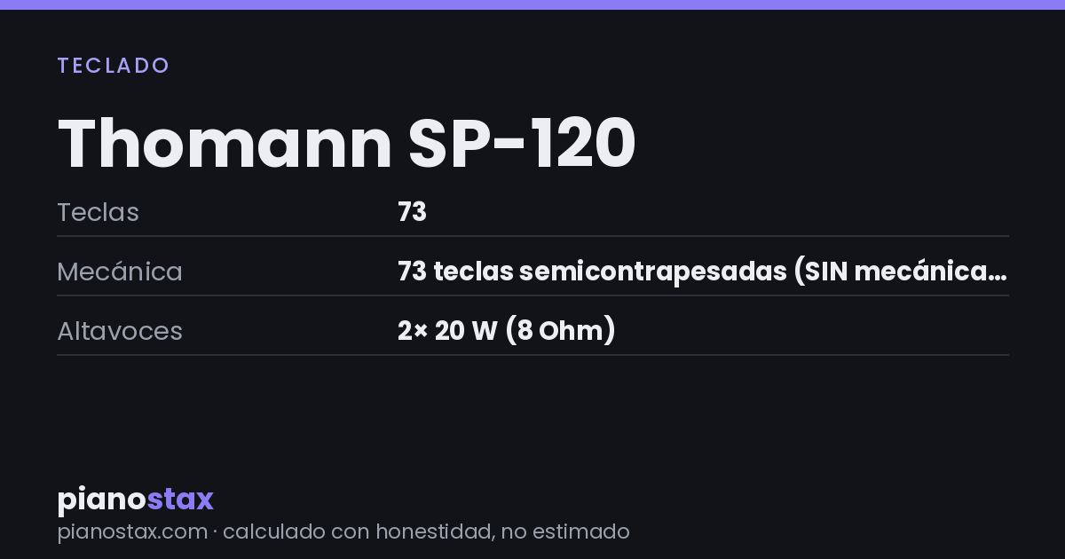 Thomann SP-120 – datos técnicos de un vistazo