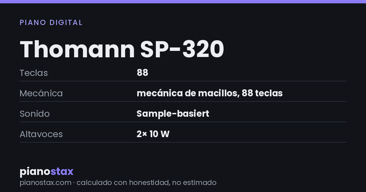 Thomann SP-320 – datos técnicos de un vistazo