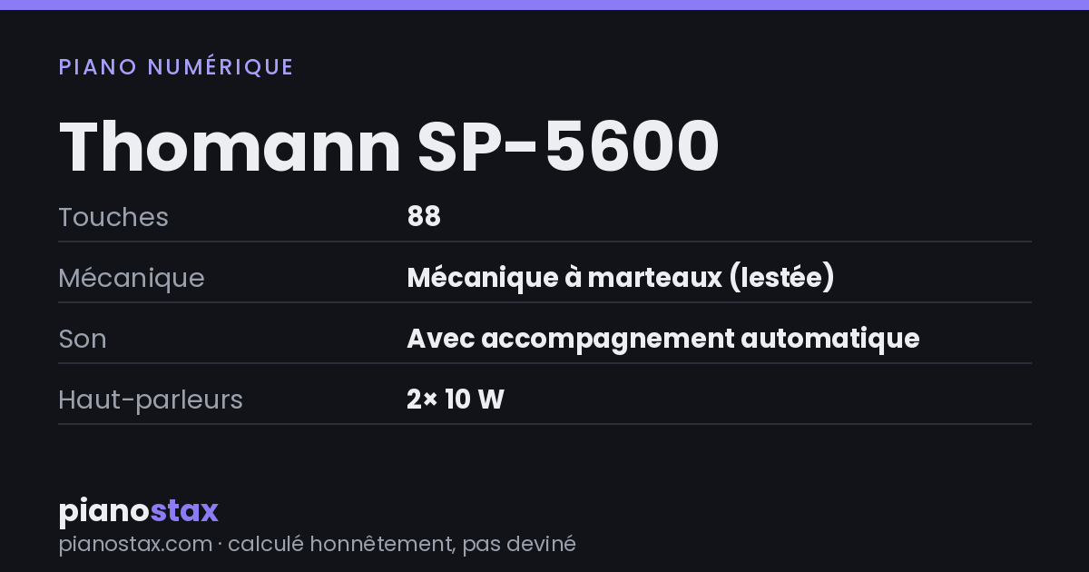 Thomann SP-5600 – caractéristiques en un coup d’œil