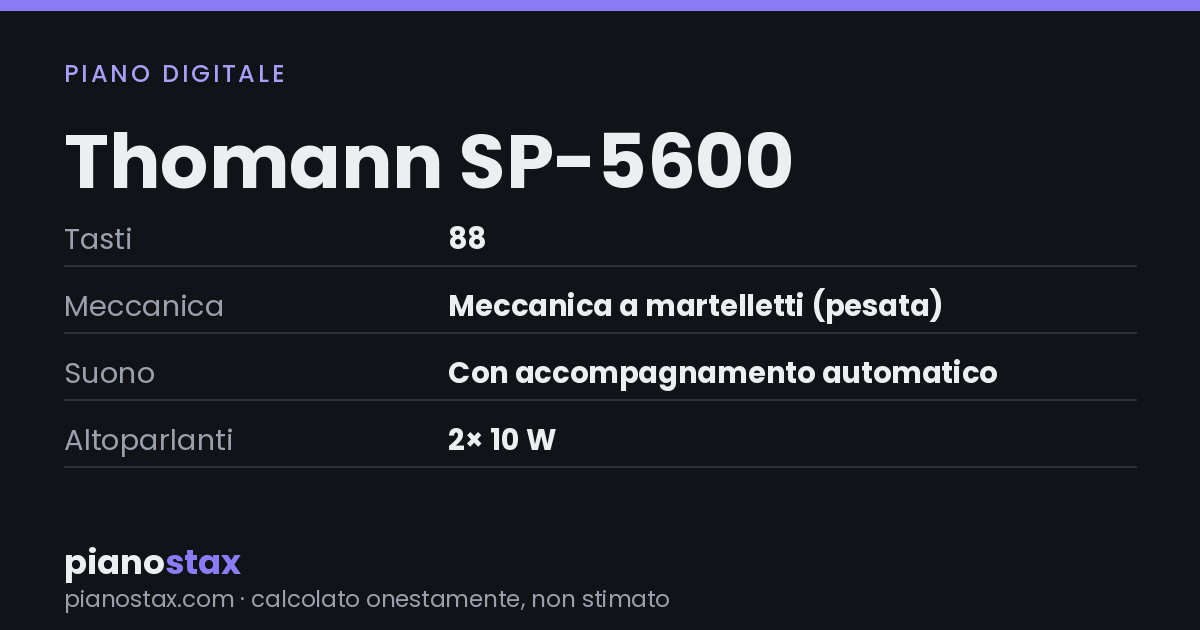 Thomann SP-5600 – dati tecnici in sintesi