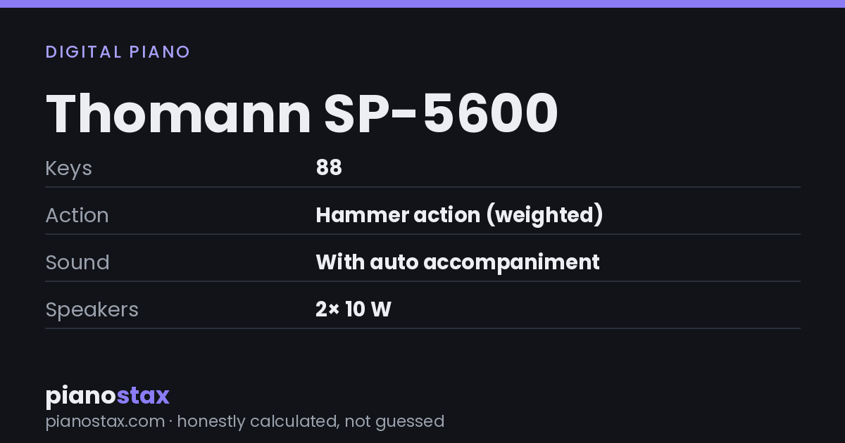 Thomann SP-5600 – key specs at a glance