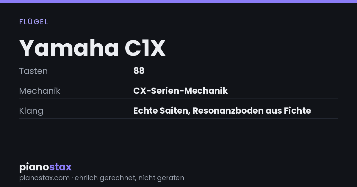 Yamaha C1X – technische Daten im Überblick
