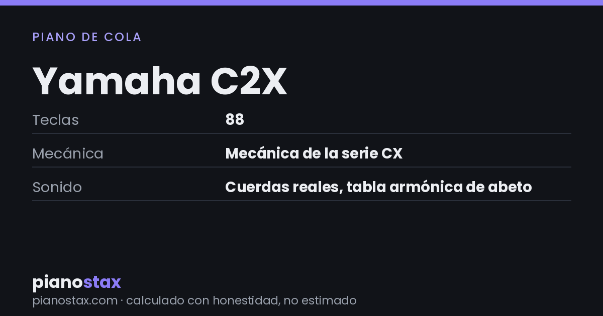 Yamaha C2X – datos técnicos de un vistazo