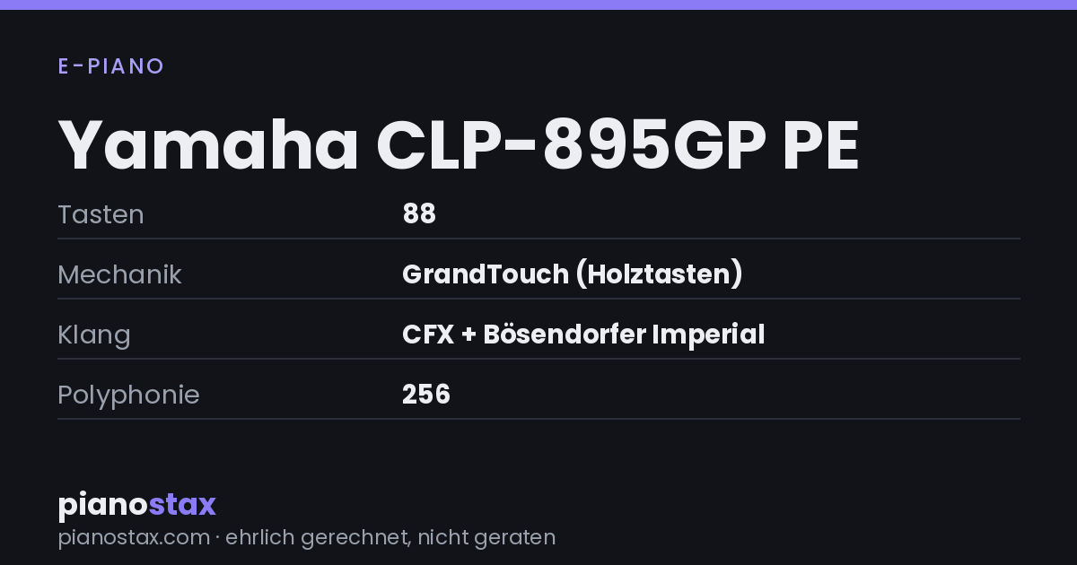 Yamaha CLP-895GP PE – technische Daten im Überblick