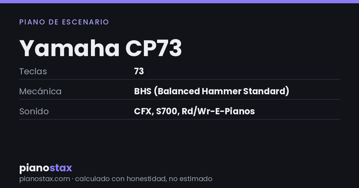 Yamaha CP73 – datos técnicos de un vistazo