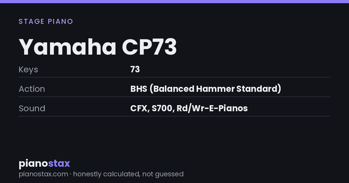 Yamaha CP73 – key specs at a glance