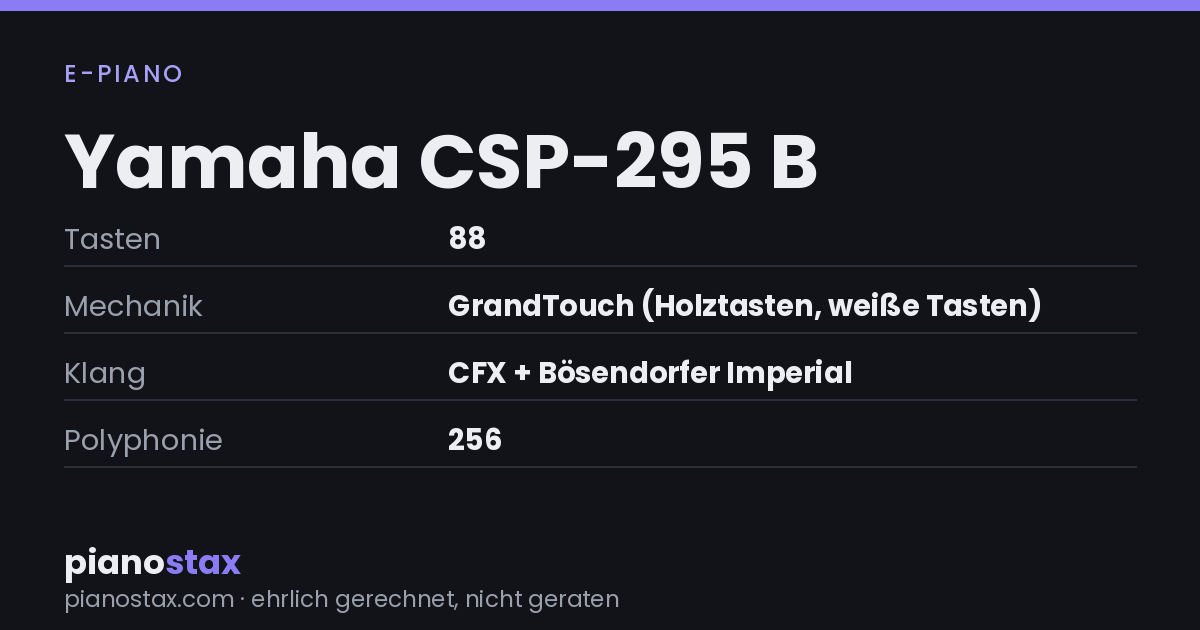 Yamaha CSP-295 B – technische Daten im Überblick