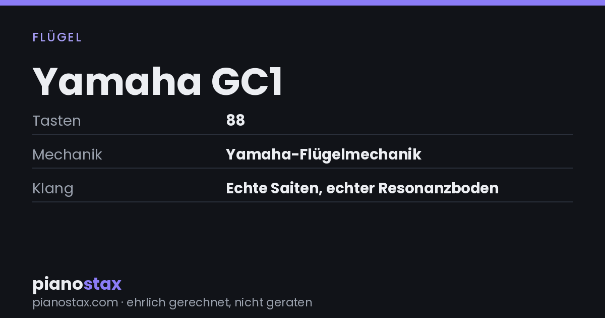 Yamaha GC1 – technische Daten im Überblick